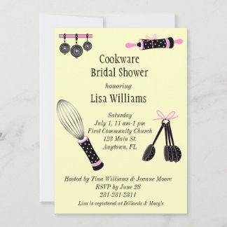 Invitación a la ducha nupcial Cookware