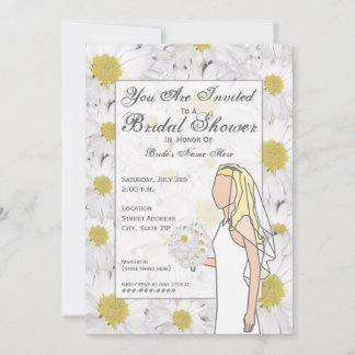 Invitación a la ducha nupcial Daisy - Cabello rubi
