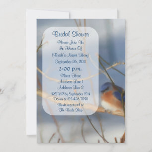 Invitación a la ducha nupcial de Arte Bluebird