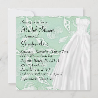 Invitación a la ducha nupcial de Boda blanco