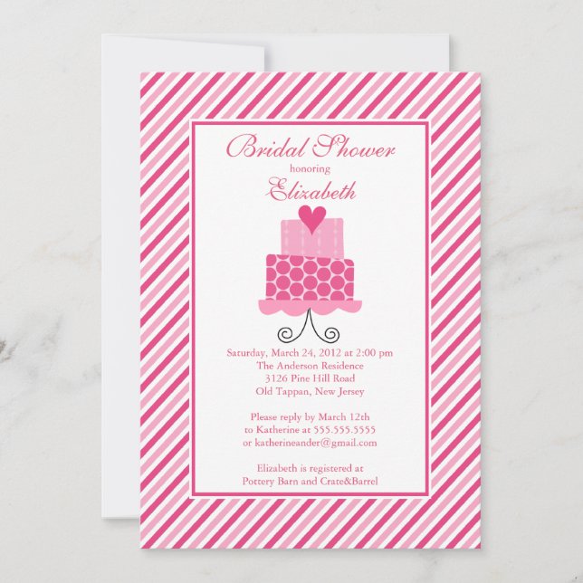 Invitación a la ducha nupcial de Boda moderno (Anverso)