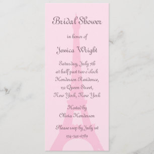 Invitación a la ducha nupcial de Bonito París