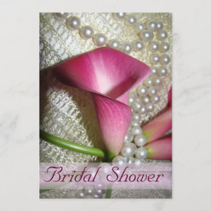 Invitación a la ducha nupcial de Calla Lilies