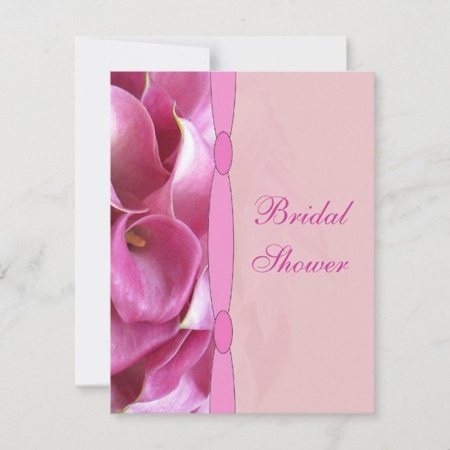 Invitación a la ducha nupcial de Calla Lily (Anverso)