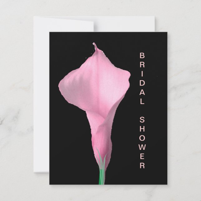 Invitación a la ducha nupcial de Calla Lily (Anverso)