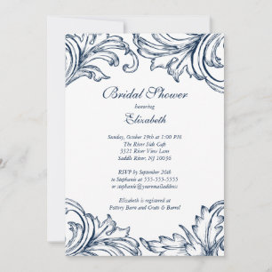 Invitación a la ducha nupcial de Damasco