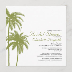 Invitación a la ducha nupcial de destino de la pla