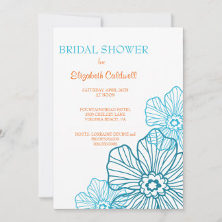 Invitación a la ducha nupcial de encaje floral| ve
