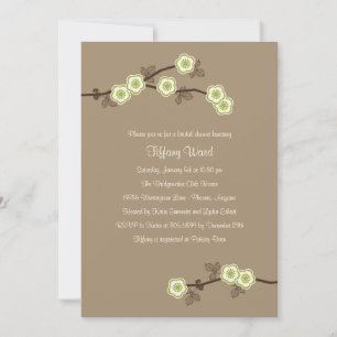 Invitación a la ducha nupcial de flores de flores