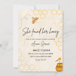 Invitación a la ducha nupcial de Honeycomb