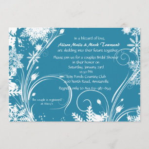 Invitación a la ducha nupcial de invierno