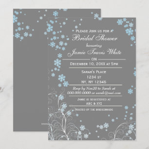 Invitación a la ducha nupcial de invierno de Mod B