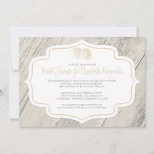 Invitación a la ducha nupcial de la arena de la pl