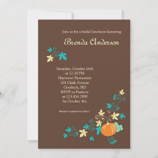 Invitación a la ducha nupcial de la cosecha otoño