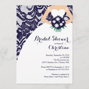 Invitación a la ducha nupcial de la novia de Blue