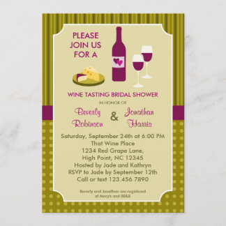 Invitación a la ducha nupcial de la pareja que deg
