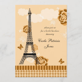 Invitación a la ducha nupcial de la Torre Eiffel