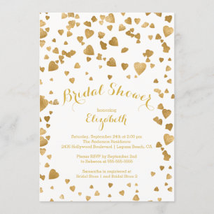Invitación a la ducha nupcial de los corazones con