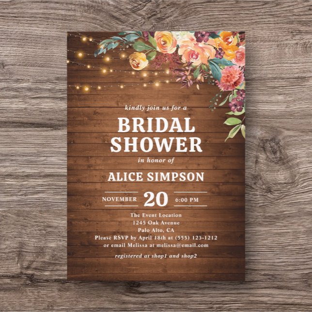 Invitación a la ducha nupcial de mariscos de flore (Subido por el creador)