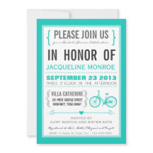 Invitación a la ducha nupcial de moda Chevron