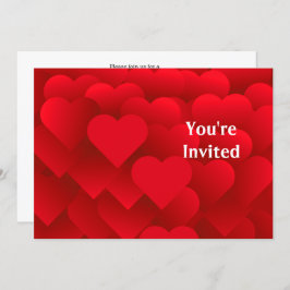 Invitación a la ducha nupcial de muchos corazones