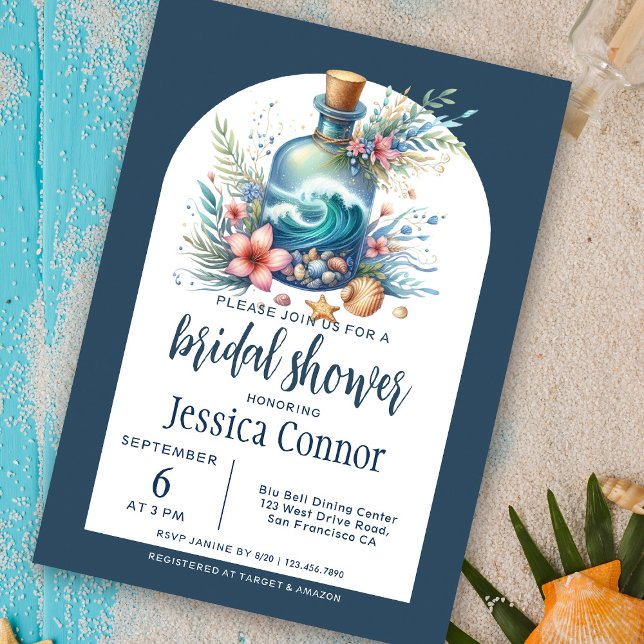 Invitación a la ducha nupcial de Ocean Boho Nautic (Subido por el creador)