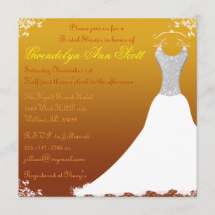 Invitación a la ducha nupcial de otoño