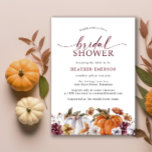 Invitación a la ducha nupcial de otoño<br><div class="desc">Invitación a la ducha nupcial de otoño. Celebra las festividades de otoño con calabazas acuáticas pintadas a mano, flores de otoño de borgoña y terracota, botánicos verdes y oxidados del bosque y escritura caligráfica manuscrita de Borgoña. Permítanos ayudarle a hacer que su ducha de novia sea extra especial con una...</div>