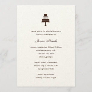 Invitación a la ducha nupcial de pastel clásico