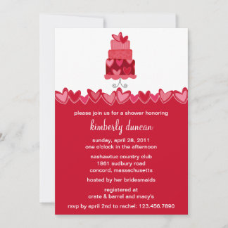 Invitación a la ducha nupcial de pastelitos Bodas