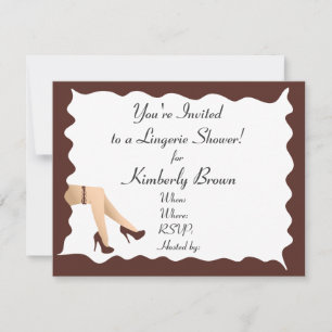 Invitación a la ducha nupcial de piernas Chicas