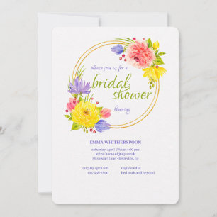Invitación a la ducha nupcial de primavera