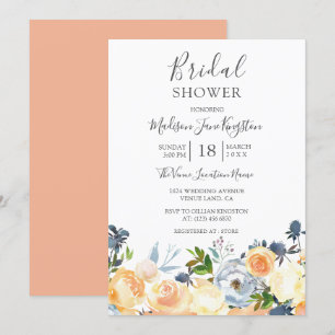 Invitación a la ducha nupcial de primavera de Boni