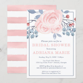 Invitación a la ducha nupcial de primavera, flor a