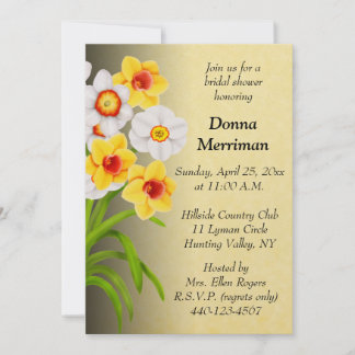 Invitación a la ducha nupcial de Spring Daffodil B
