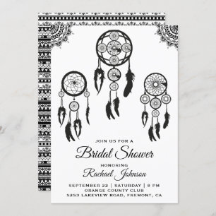 Invitación a la ducha nupcial de sueño de un boho 