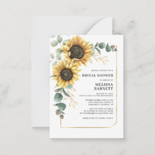 Invitación a la ducha nupcial de Sunflower Eucalyp