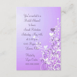 Invitación a la ducha nupcial de Swirl Bridal Hear