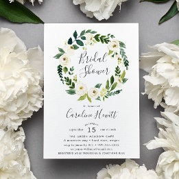 Invitación a la ducha nupcial de Wreath de Alabast