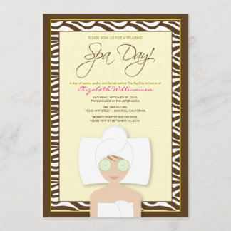 Invitación a la ducha nupcial del día de Spa (amar