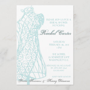 Invitación a la ducha nupcial del maniquí parisino