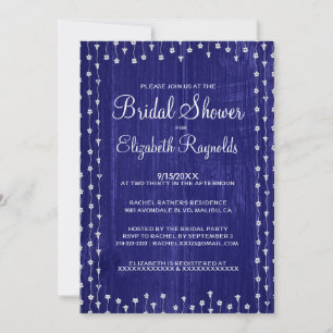 Invitación a la ducha nupcial del Royal Blue Rusti