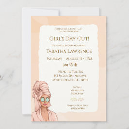 Invitación a la ducha nupcial del spa Day Out