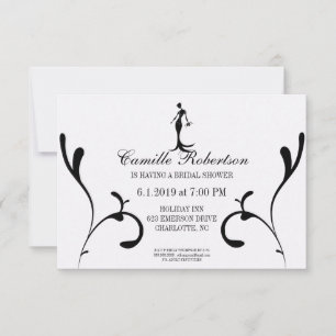 Invitación a la ducha nupcial  Delantero y centro