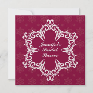 Invitación a la ducha nupcial en Cranberry