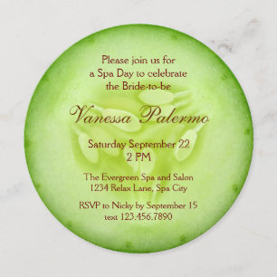 Invitación a la ducha nupcial en Cucumber Spa