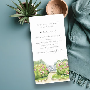 Invitación a la ducha nupcial en el jardín de la c