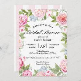 Invitación a la ducha nupcial en el jardín floral