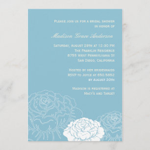 Invitación a la ducha nupcial en el jardín Rosa -