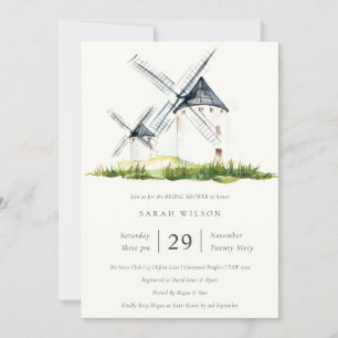 Invitación a la ducha nupcial en el tema del molin
